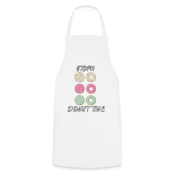 Donut - Kochschürze - Weiß - Vorne - AI Model Male 185 dark (185cm)
