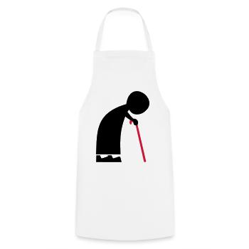 grandma - Cooking Apron - white - Front - AI Model Male 185 dark (185cm)
