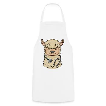 Animal Veterinarian Veterinary Medicine Gift - Cooking Apron - white - Front - AI Model Male 185 dark (185cm)
