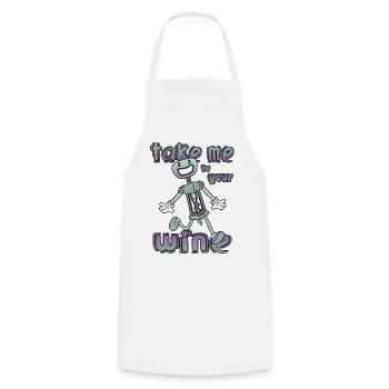 Drôles de tire-bouchons - Tablier de cuisine - blanc - Devant - AI Model Male 185 dark (185cm)