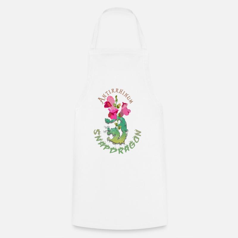 Fleurs de dragon - Tablier de cuisine - blanc