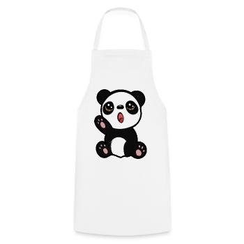 Baby Panda - Kochschürze - Weiß - Vorne - AI Model Male 185 dark (185cm)