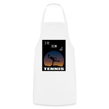Ich werde Tennis spielen - Kochschürze - Weiß - Vorne - AI Model Male 185 dark (185cm)
