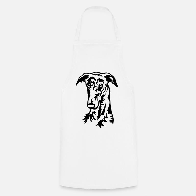 Tête de Galgo - Tablier de cuisine - blanc