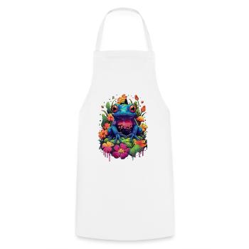 Frog Colorful Colored Animal Ampibie Amphibian Pond - Cooking Apron - white - Front - AI Model Male 185 dark (185cm)