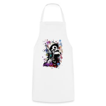 musik till death remake - Kochschürze - Weiß - Vorne - AI Model Male 185 dark (185cm)