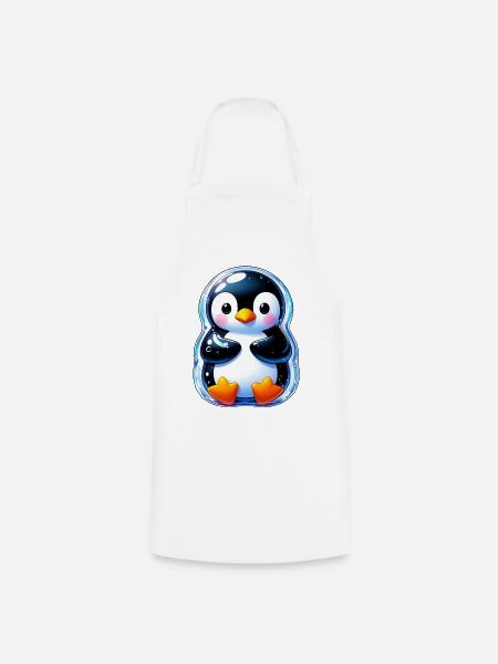 Pinguin - Kochschürze - Weiß