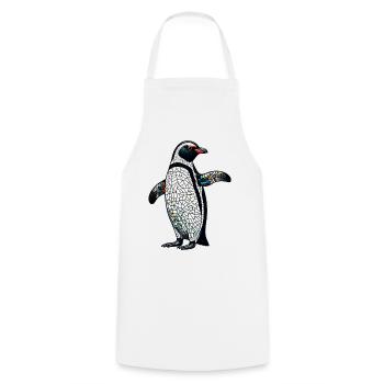 Penguin - Cooking Apron - white - Front - AI Model Male 185 dark (185cm)