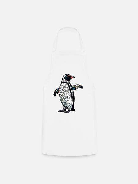 Pinguin - Kochschürze - Weiß