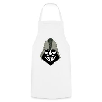 Anonym - Kochschürze - Weiß - Vorne - AI Model Male 185 dark (185cm)