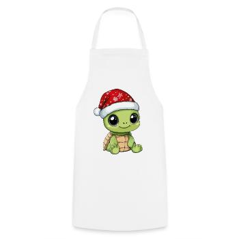 Turtle Christmas Cute Cute Christmassy - Cooking Apron - white - Front - AI Model Male 185 dark (185cm)
