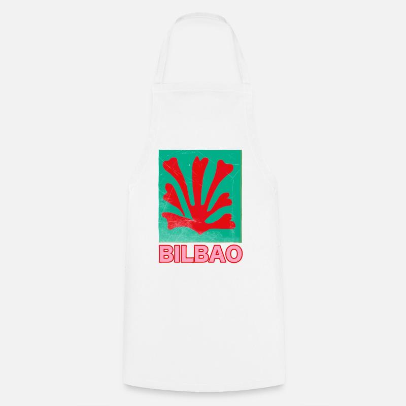 Bilbao Korallenflag Retro - Kochschürze - Weiß