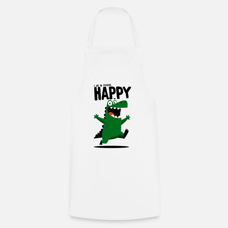 Happy Croc - Kochschürze - Weiß