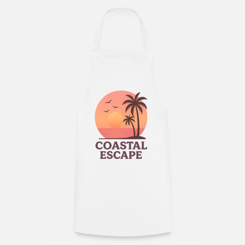 Évasion côtière - Tablier de cuisine - blanc