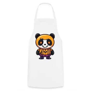 Panda Halloween Zombie - Kochschürze - Weiß - Vorne - AI Model Male 185 dark (185cm)