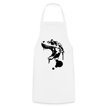 Dinosaur - Cooking Apron - white - Front - AI Model Male 185 dark (185cm)
