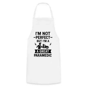 Super paramedic rescue - Cooking Apron - white - Front - AI Model Male 185 dark (185cm)