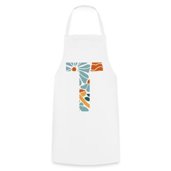 Buchstabe t Blumen groovy Geschenkidee - Kochschürze - Weiß - Vorne - AI Model Male 185 dark (185cm)