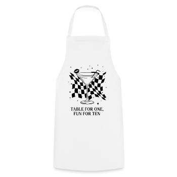 Table For One Martini Party - Cooking Apron - white - Front - AI Model Male 185 dark (185cm)
