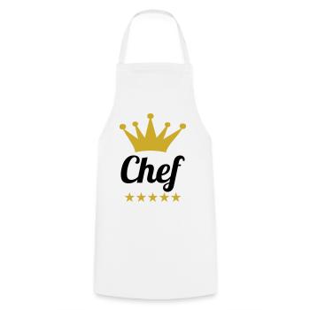 Chef Toque - Kitchen - Cook - Cooking Apron - white - Front - AI Model Male 185 dark (185cm)