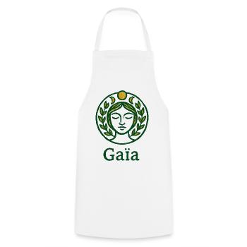 Gaia - Mother Nature - Tree of Life - Cooking Apron - white - Front - AI Model Male 185 dark (185cm)