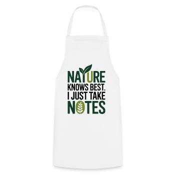 Naturopath Nature Knows Best Professional Clinical - Cooking Apron - white - Front - AI Model Male 185 dark (185cm)