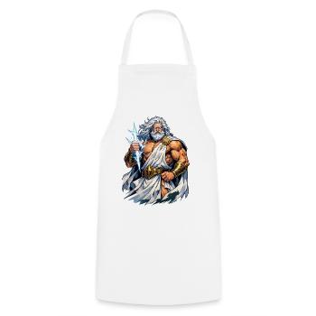 Zeus Guerrier - Tablier de cuisine - blanc - Devant - AI Model Male 185 dark (185cm)