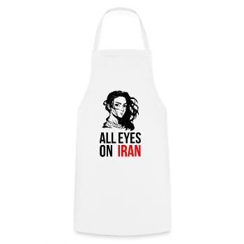 Tous les regards tournés vers l’Iran - Tablier de cuisine - blanc - Devant - AI Model Male 185 dark (185cm)