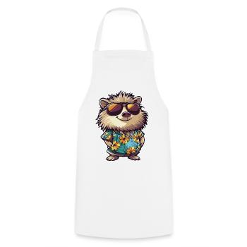 Vacances de bandes dessinées du hérisson - Tablier de cuisine - blanc - Devant - AI Model Male 185 dark (185cm)