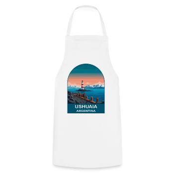 CTY02174 - Cooking Apron - white - Front - AI Model Male 185 dark (185cm)