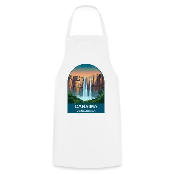 Canaima Venezuela Angel Falls Travel Art - Cooking Apron - white - Front - AI Model Male 185 dark (185cm)