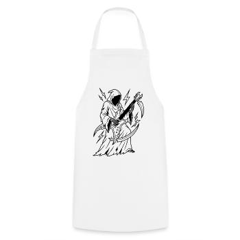 Death Metal - Cooking Apron - white - Front - AI Model Male 185 dark (185cm)