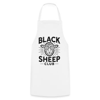 Black Sheep Club  - Kochschürze - Weiß - Vorne - AI Model Male 185 dark (185cm)