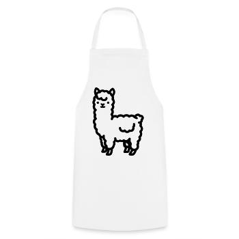 Alpaca - Cooking Apron - white - Front - AI Model Male 185 dark (185cm)