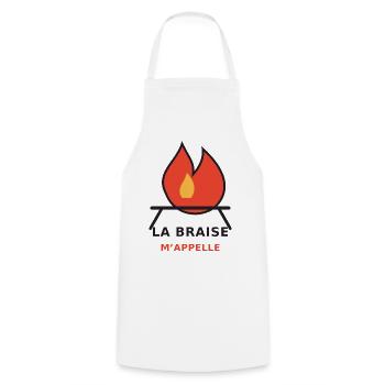 La Braise m'appelle - Tablier de cuisine - blanc - Devant - AI Model Male 185 dark (185cm)