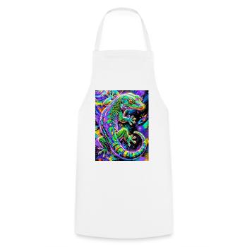 Gecko - Cooking Apron - white - Front - AI Model Male 185 dark (185cm)