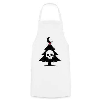Totenkopf Weihnachtsbaum Logo - Kochschürze - Weiß - Vorne - AI Model Male 185 dark (185cm)