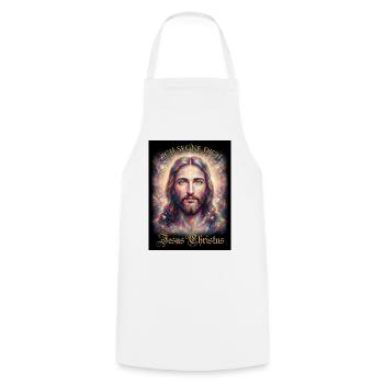 Jesus Christus Ich segne Dich - Kochschürze - Weiß - Vorne - AI Model Male 185 dark (185cm)