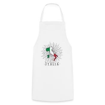 Cadeau Italie drapeau Italie italienne - Tablier de cuisine - blanc - Devant - AI Model Male 185 dark (185cm)