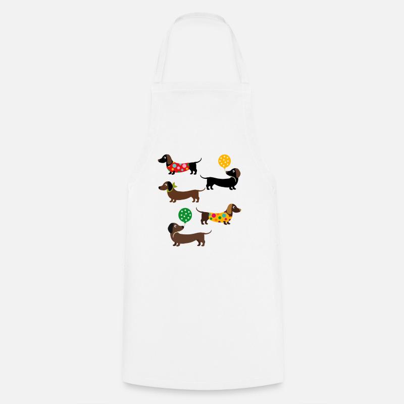 Teckel d'été - Tablier de cuisine - blanc