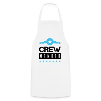 Crew Member - Cooking Apron - white - Front - AI Model Male 185 dark (185cm)