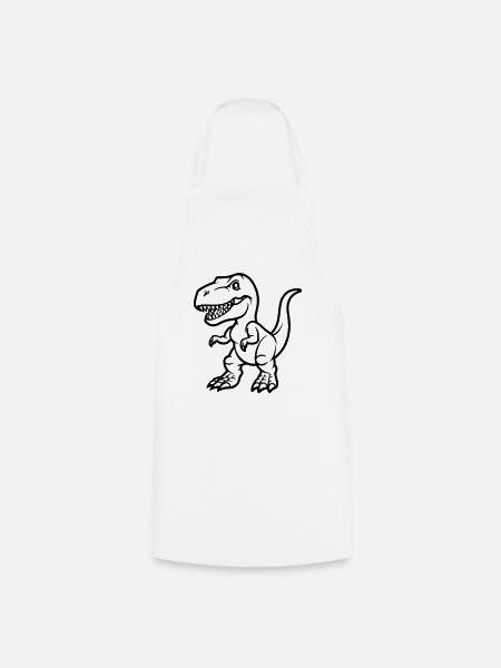 T Rex Comic - Kochschürze - Weiß