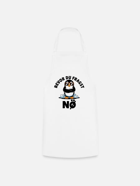 Funny Design with Cute Penguin - Kochschürze - Weiß
