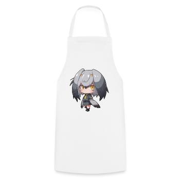 Mignon Shoebill Anime Fille - Tablier de cuisine - blanc - Devant - AI Model Male 185 dark (185cm)