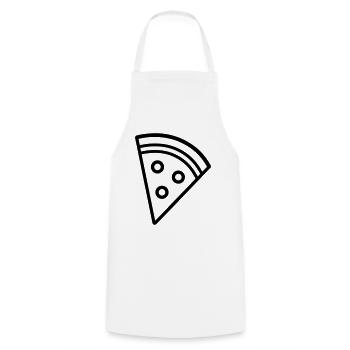 Pizza slice - Cooking Apron - white - Front - AI Model Male 185 dark (185cm)