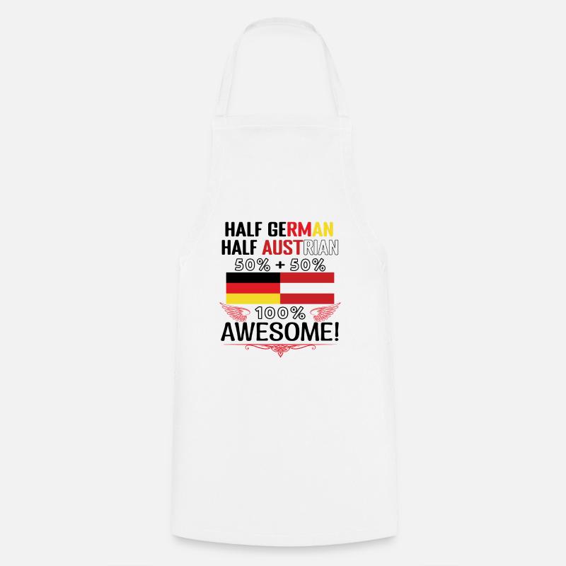 Half German, half Austrian - Cooking Apron - white