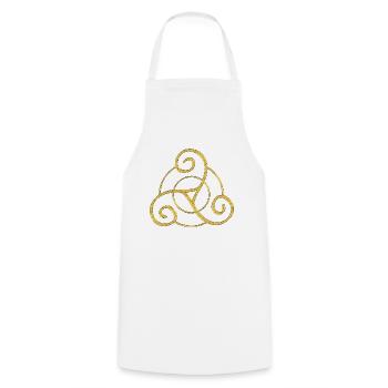 Triskele - Celtic Symbol Design 1 - Cooking Apron - white - Front - AI Model Male 185 dark (185cm)