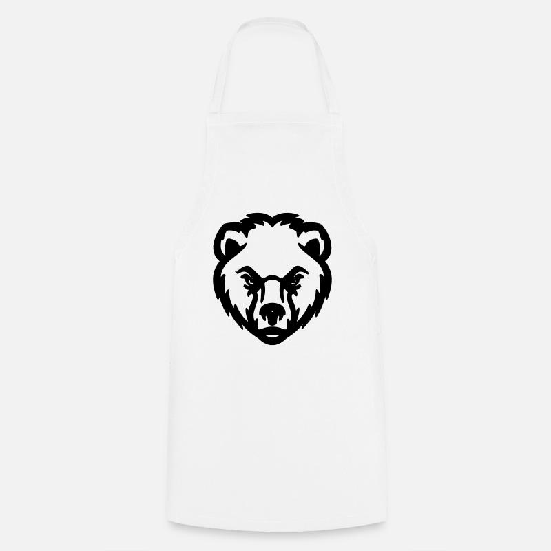 tête d'ours - Tablier de cuisine - blanc