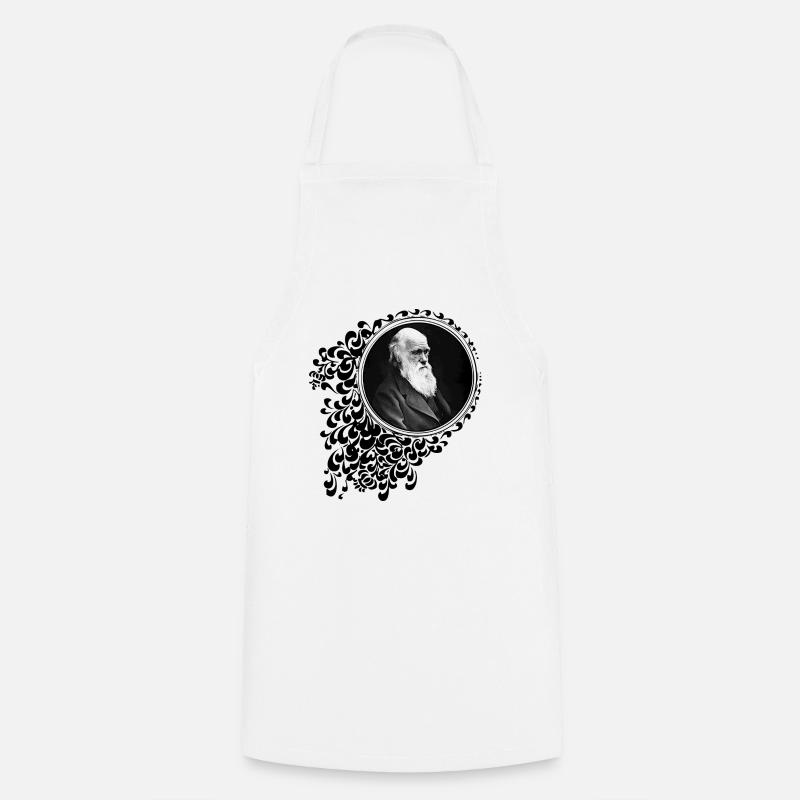 Charles Darwin Décoratif - Tablier de cuisine - blanc