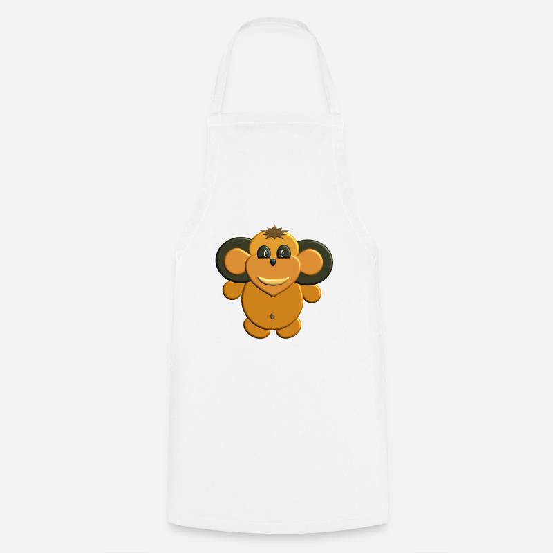 Monkey - Cooking Apron - white